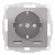 Розетка 16А c 2 USB A+A, 5В/2,4А, 2х5В/1,2 А, механизм Schneider Electric AtlasDesign Алюминий Systeme Electric AtlasDesign ATN000330