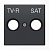Накладка розетки TV-R/SAT ABB NIE Sky Черный бархат 8550.1 NS