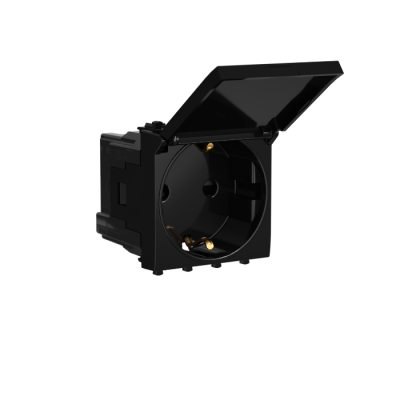 Розетка Avanti IP44, черная DKC DKC Avanti 4402012DKC