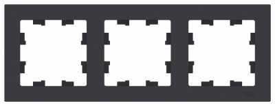 Рамка 3-постовая универсальная Schneider Electric AtlasDesign Карбон Systeme Electric AtlasDesign ATN001003