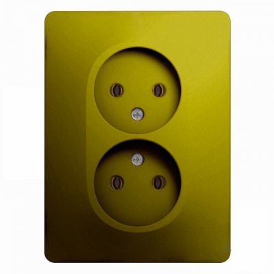 Розетка двойная без заземления 16A 250В в сборе Systeme Electric Glossa Фисташковый Systeme Electric Glossa GSL001020