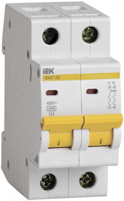 Автоматический выключатель 2P 13A D 4,5kA IEK ВА47-29 IEK ВА47-29 MVA20-2-013-D