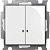 Выключатель 2-клавишный с подсветкой ABB BJB Basic55 Белый