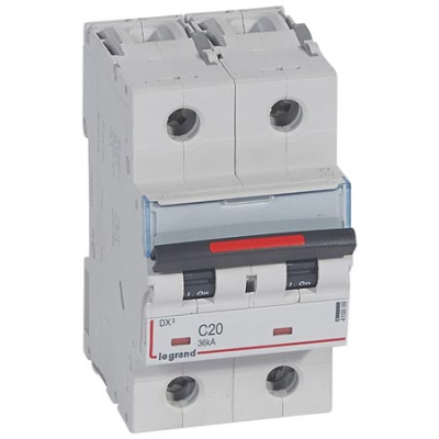 Автоматический выключатель 2P 20 A C 36kA Legrand DX3 Legrand DX3 410009