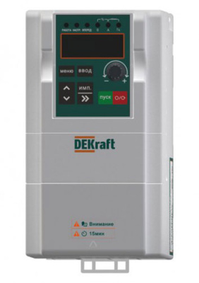 Преобразователь частоты 0.75кВт 3 фазы 380В с торм. модулем DEKraft DEKV068 DEKraft DEKV060 DEKV060G0R75T4B