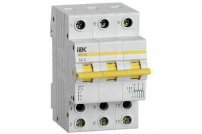 Выключатель-разъединитель трехпозиционный 3P 50А IEK ВРТ-63 IEK ВРТ MPR10-3-050