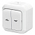 Выключатель жалюзи двухклавишный IP54 без фиксации клавиш  ABB Variant+ Белый