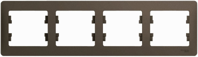 Рамка 4-постовая горизонтальная Systeme Electric Glossa Шоколад Systeme Electric Glossa GSL000804