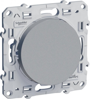 Переключатель перекрестный 1-клавишный (схема 7) Schneider Electric Odace Алюминий Schneider Electric Odace S53R205
