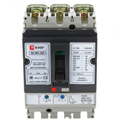Автоматический выключатель 3P 160A  45kA EKF PROxima ВА-99C EKF PROxima ВА-99C mccb99C-250-160