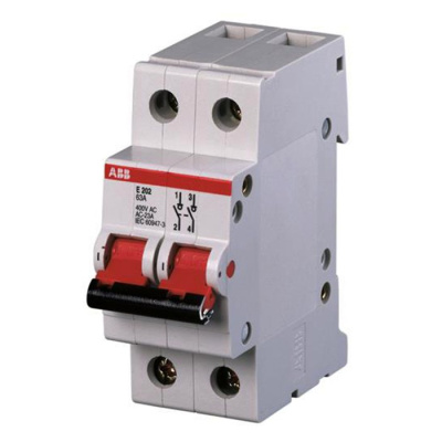 Рубильник модульный 2P 80A ABB E202/80r ABB E200 2CDE282001R0080