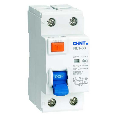УЗО NL1-63 6kA 2P 63A 100mA тип AC (DB) CHINT CHINT  200217CHINT