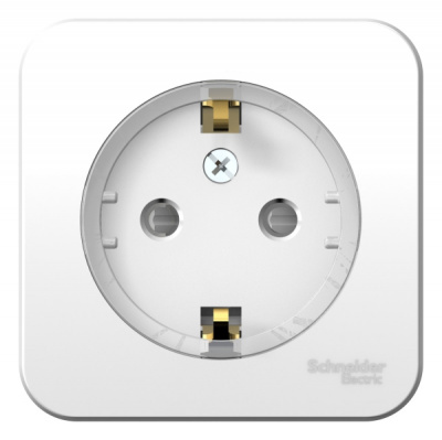 Розетка с заземлением со шторками накладного монтажа с изолирующей пластиной 16A 250В Systeme Electric Blanca Белый Systeme Electric Blanca BLNRA111111
