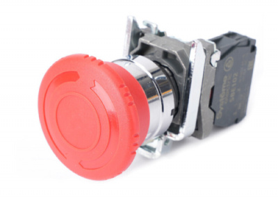 Systeme Electric Кнопка аварийного останова SB4 в сборе 22мм 40мм повернуть для возврат металл 1Н Systeme Electric SB4 SB4BS8442