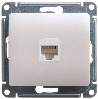 Розетка компьютерная RJ45 кат.5E Systeme Electric Glossa Перламутр Systeme Electric Glossa GSL000681K