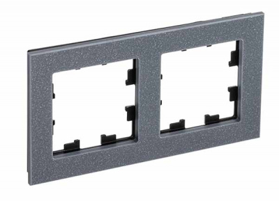 Рамка 2-постовая мрамор Schneider Electric AtlasDesign Nature Айс Грей Systeme Electric AtlasDesign Nature ATN343202