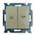 Выключатель жалюзийный 2-клавишный с фиксацией ABB BJB Basic55 Шампань ABB Basic 55 2CKA001012A2166