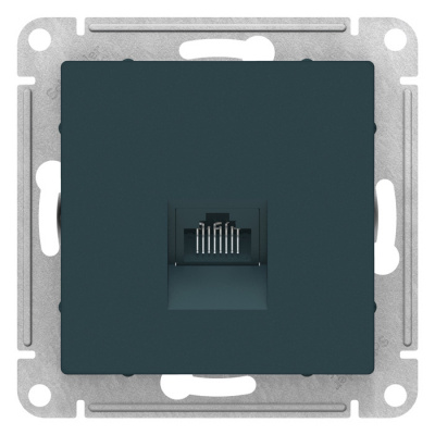 Розетка компьютерная RJ45 механизм Schneider Electric AtlasDesign Изумруд Systeme Electric AtlasDesign ATN000883