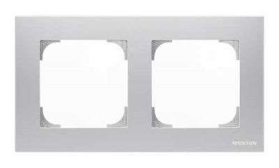 Рамка 2-постовая ABB NIE Sky Серебристый алюминий 8572 PL ABB Sky 2CLA857200A1301
