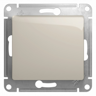 Выключатель кнопочный (схема 1) 10AX механизм Systeme Electric Glossa Молочный Systeme Electric Glossa GSL000915