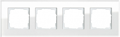 Рамка 4-постовая Gira Esprit Белое стекло Gira Esprit 021412Gira