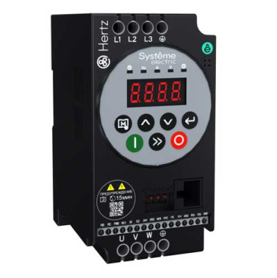 Systeme Electric Преобразователь частоты STV050 Hertz 0,4 кВт 220В ЭМС С3 + LED панель оператора Systeme Electric STV050 STV050U04M2