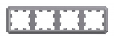 SE AtlasDesign ANTIQUE Рамка 4-постовая Сталь Systeme Electric AtlasDesign ATN100904