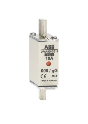 Предохранитель OFAA000GG10 10A тип gG размер000, до 690В ABB ABB  1SCA022661R8500