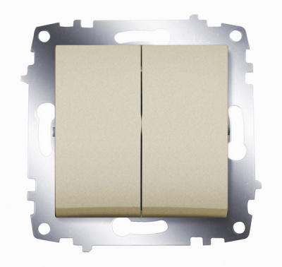 Выключатель 2-клавишный ABB Cosmo Титаниум ABB Cosmo 619-011400-202