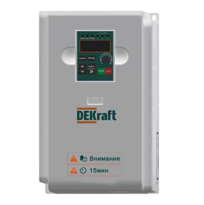 DEKraft Преобразователь частоты DEKV060-7.5/11кВт 3 фазы 380В с торм. модулем DEKraft DEKV060 DEKV060G7R5P011T4B
