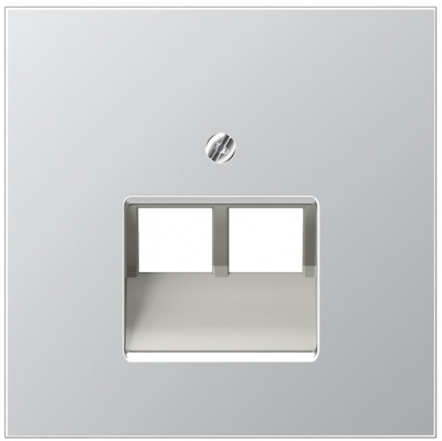 Накладка 2-ой наклонной телефонной/комп розетки Jung Алюминий Jung LS серия AL2969-2UA