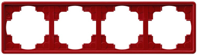 Рамка 4-постовая Gira S-Color Красный Gira S-Color 021443Gira