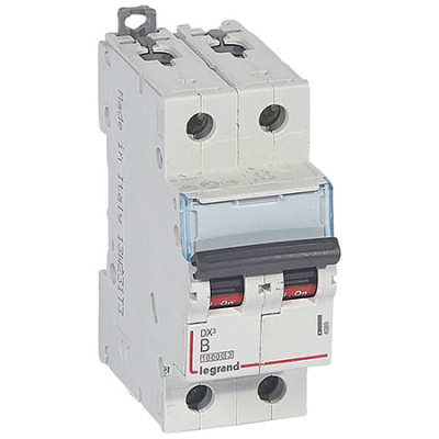 Автоматический выключатель 2P 0,5A B 10kA Legrand DX3 Legrand DX3 408934