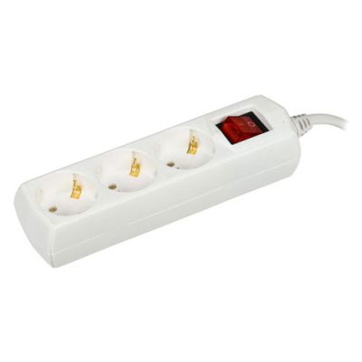 Удлинитель У03В 3 места 2P+PE/7м 3х1мм2 10А/250В GENERICA IEK IEK  WYP10-10-03-07-ZK-G