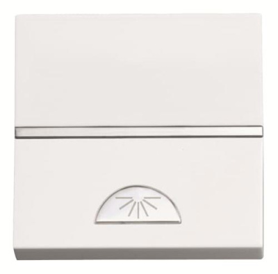 Выключатель 1-клавишный кнопочный НО-контакт с символом "Свет" 2 мод ABB NIE Zenit Белый N2204.2 BL ABB Zenit 2CLA220420N1101