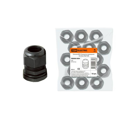 Сальник диаметр кабеля 18-25мм IP68 черный TDM MG 32 TDM ELECTRIC MG SQ0806-0004