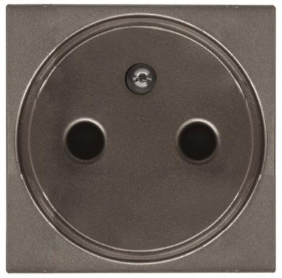 Розетка с заземлением французский стандарт с защитными шторками 2 мод ABB NIE Zenit Антрацит N2287 AN ABB Zenit 2CLA228700N1801