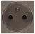 Розетка с заземлением французский стандарт с защитными шторками 2 мод ABB NIE Zenit Антрацит N2287 AN ABB Zenit 2CLA228700N1801