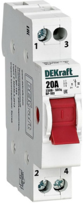 DEKraft ВР-103 Выключатель-разъединитель трехпозиционный 1P 20A DEKraft ВР-103 17201DEK