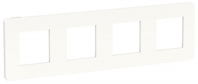 Рамка 4-постовая Schneider Electric Unica New Studio Color Белый/Белый Schneider Electric Unica New Studio Color NU280818
