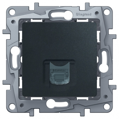 Розетка информационная RJ45 категория 6 UTP IEK Etika Антрацит IEK Etika 672653