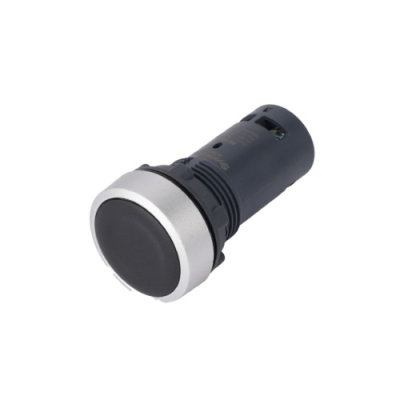 Systeme Electric Кнопка SB7 моноблочная 22мм черная с возвратом, металл, 1НО+1НЗ, IP65 Systeme Electric SB7 SB7EA25