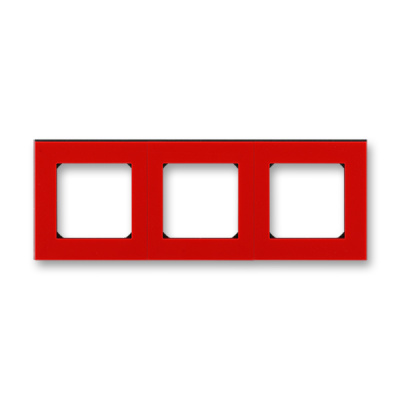 Рамка 3 поста красный / дымчатый чёрный ABB Levit ABB Levit 2CHH015030A6065