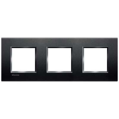 Рамка прямоугольная 2+2+2 мод Bticino Living Light Антрацит Bticino Living Light LNA4802M3AR