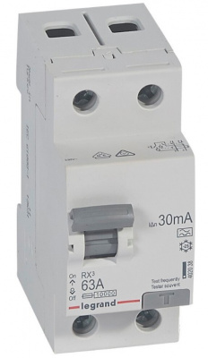 Устройство защитного отключения 2P 63A тип A 30mA Legrand RX3 Legrand RX3 402038