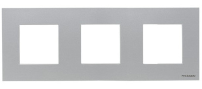 Рамка 3-постовая 2+2+2 мод ABB NIE Zenit Серебряный N2273 PL ABB Zenit 2CLA227300N1301