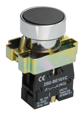 Кнопка управления LAY5-BA21 без подсветки черная 1з IEK IEK  BBT60-BA-K02
