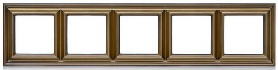 Рамка 5-постовая Jung Eco Profi DECO Античная латунь Jung Eco Profi DECO EPD485AT