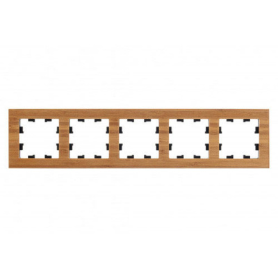 SE AtlasDesign Рамка 5-постовая Дерево Бамбук Nature Systeme Electric AtlasDesign Nature ATN353205