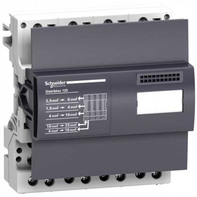 Колодка распределительная Distribloc 4P 125-160A подключение сверху Schneider Electric Prisma Plus G Schneider Electric Prisma Plus G 04045
